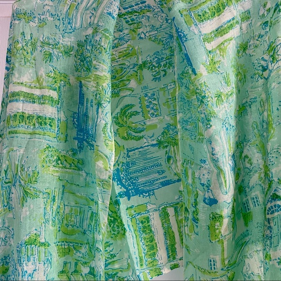 Lilly Pulitzer Accessories - EUC Lilly Pulitzer Murfee Palm Beach Centennial Toile Scarf